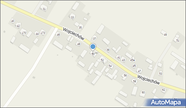Wojciechów, Wojciechów, 50, mapa Wojciechów
