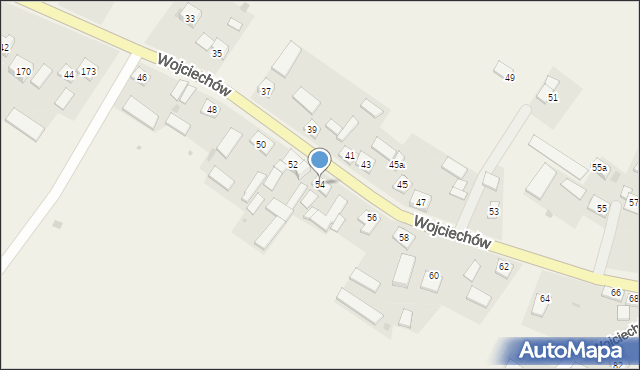 Wojciechów, Wojciechów, 54, mapa Wojciechów