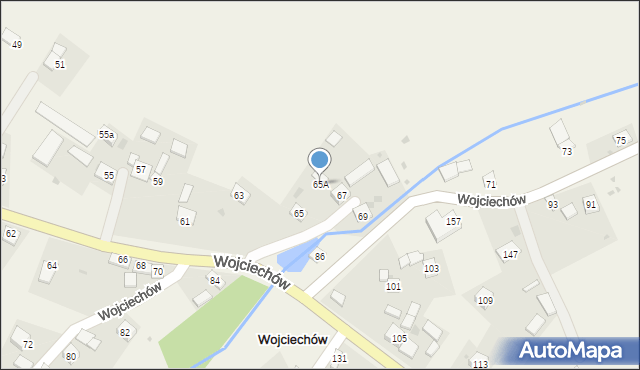 Wojciechów, Wojciechów, 65A, mapa Wojciechów