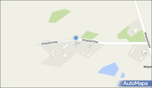 Wojciechów, Wojciechów, 13, mapa Wojciechów