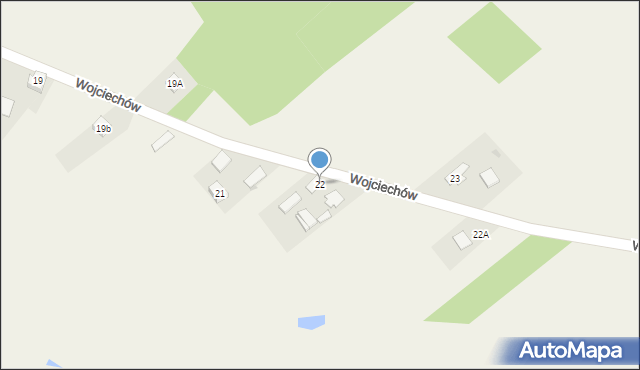 Wojciechów, Wojciechów, 22, mapa Wojciechów