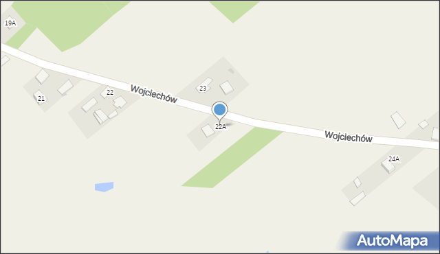 Wojciechów, Wojciechów, 22A, mapa Wojciechów