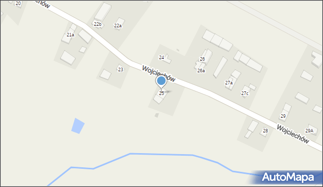 Wojciechów, Wojciechów, 25, mapa Wojciechów