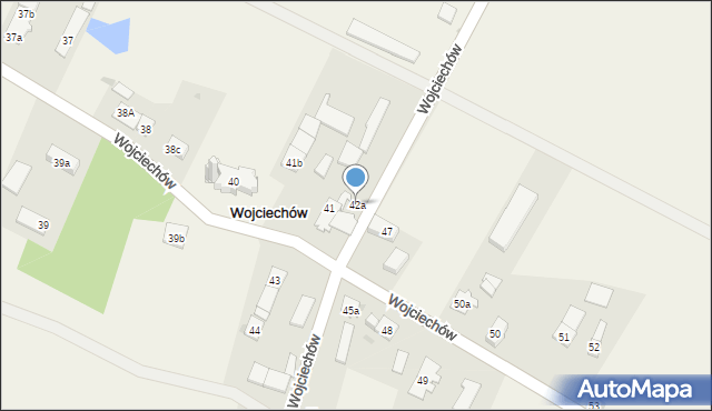 Wojciechów, Wojciechów, 42a, mapa Wojciechów