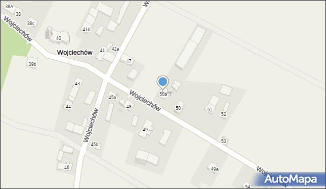 Wojciechów, Wojciechów, 50a, mapa Wojciechów