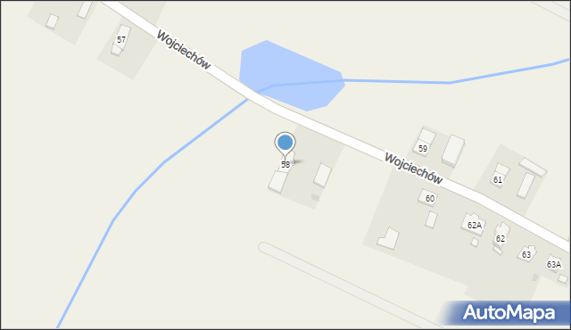 Wojciechów, Wojciechów, 58, mapa Wojciechów