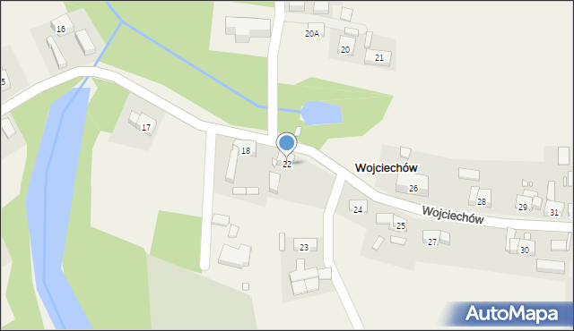 Wojciechów, Wojciechów, 22, mapa Wojciechów