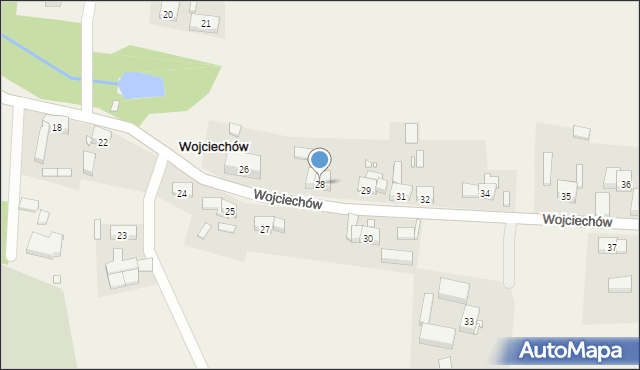 Wojciechów, Wojciechów, 28, mapa Wojciechów