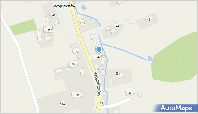 Wojciechów, Wojciechów, 42, mapa Wojciechów