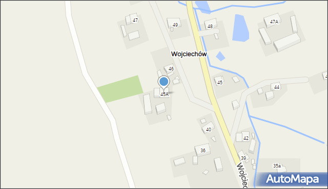 Wojciechów, Wojciechów, 45A, mapa Wojciechów