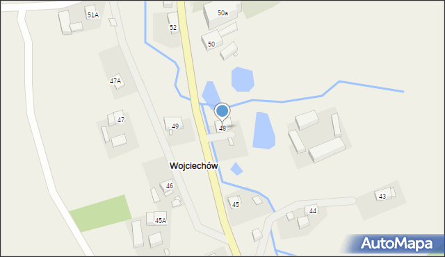 Wojciechów, Wojciechów, 48, mapa Wojciechów