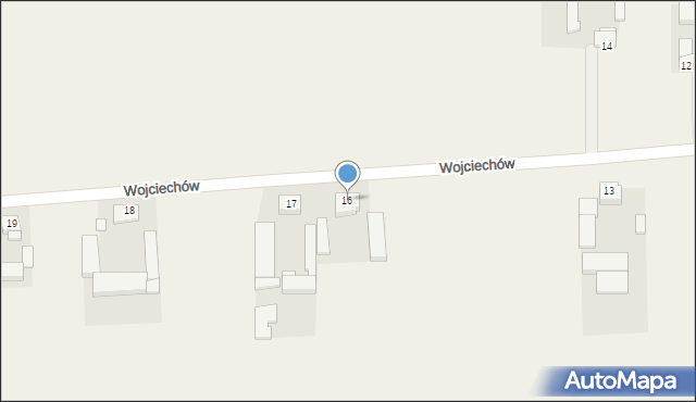 Wojciechów, Wojciechów, 16, mapa Wojciechów