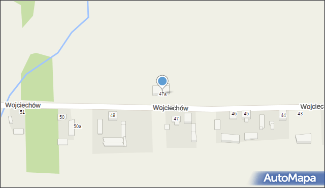 Wojciechów, Wojciechów, 47a, mapa Wojciechów