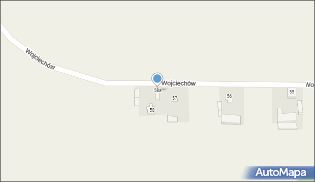 Wojciechów, Wojciechów, 58a, mapa Wojciechów