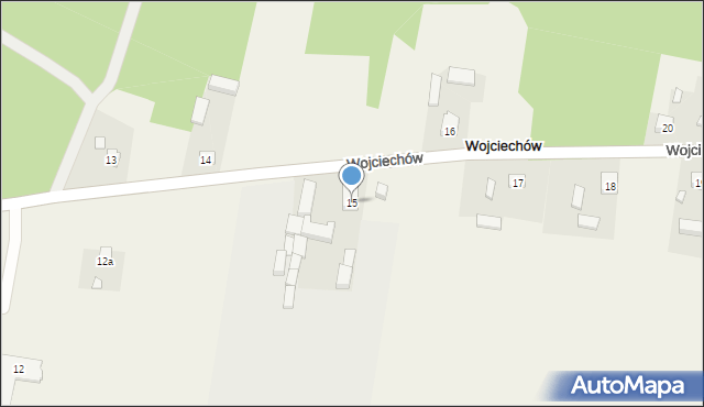 Wojciechów, Wojciechów, 15, mapa Wojciechów