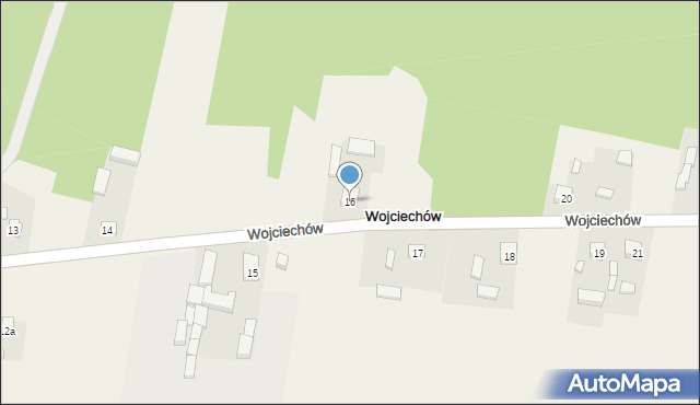 Wojciechów, Wojciechów, 16, mapa Wojciechów