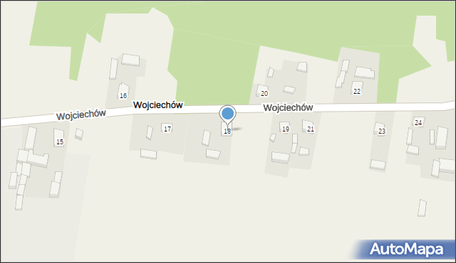 Wojciechów, Wojciechów, 18, mapa Wojciechów