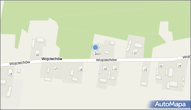 Wojciechów, Wojciechów, 20a, mapa Wojciechów