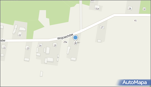 Wojciechów, Wojciechów, 26, mapa Wojciechów