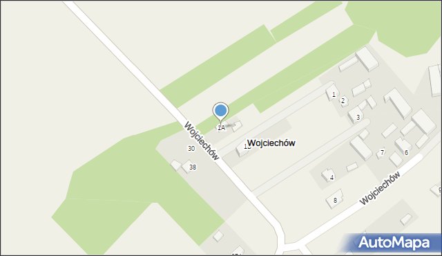 Wojciechów, Wojciechów, 1A, mapa Wojciechów