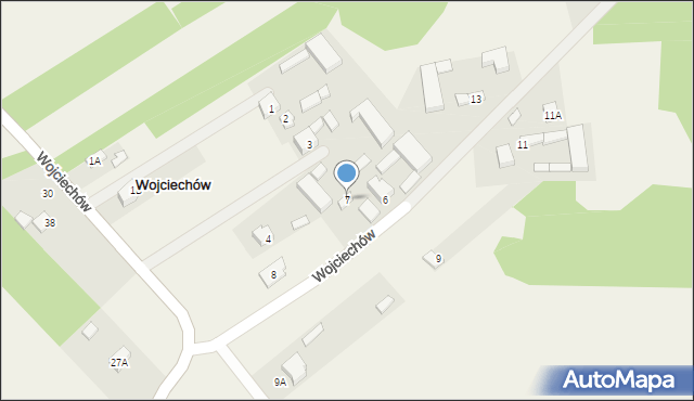 Wojciechów, Wojciechów, 7, mapa Wojciechów