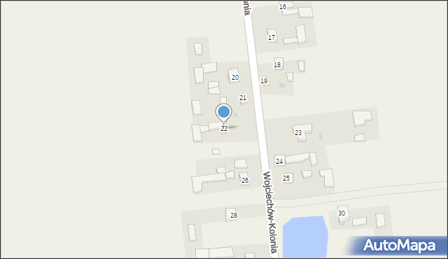 Wojciechów-Kolonia, Wojciechów-Kolonia, 22, mapa Wojciechów-Kolonia