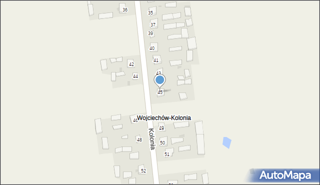 Wojciechów-Kolonia, Wojciechów-Kolonia, 45, mapa Wojciechów-Kolonia