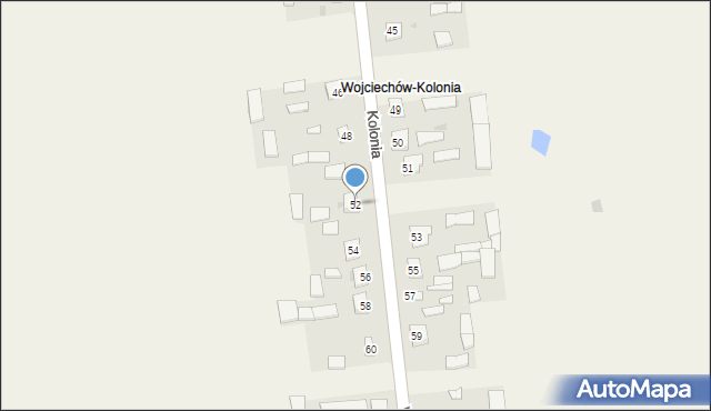 Wojciechów-Kolonia, Wojciechów-Kolonia, 52, mapa Wojciechów-Kolonia