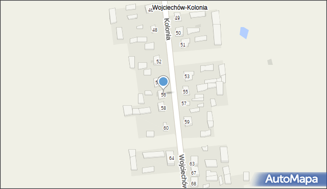 Wojciechów-Kolonia, Wojciechów-Kolonia, 56, mapa Wojciechów-Kolonia