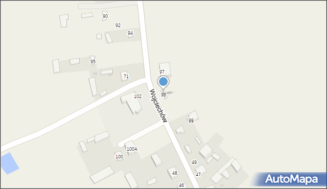 Wojciechów-Kolonia, Wojciechów-Kolonia, 98, mapa Wojciechów-Kolonia