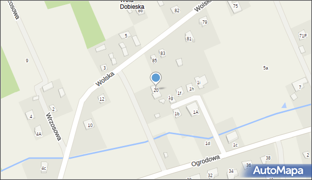 Wojciechowice, Wolska, 20, mapa Wojciechowice