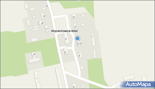 Wojciechowice, Wojciechowice, 11, mapa Wojciechowice