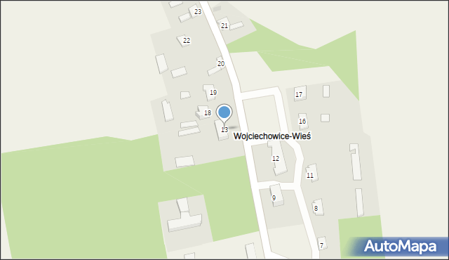 Wojciechowice, Wojciechowice, 13, mapa Wojciechowice