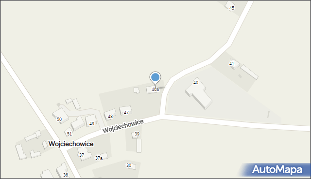 Wojciechowice, Wojciechowice, 40a, mapa Wojciechowice