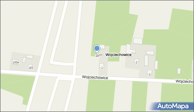 Wojciechowice, Wojciechowice, 1A, mapa Wojciechowice