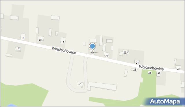 Wojciechowice, Wojciechowice, 20, mapa Wojciechowice