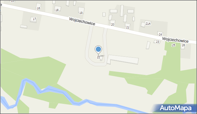 Wojciechowice, Wojciechowice, 22, mapa Wojciechowice