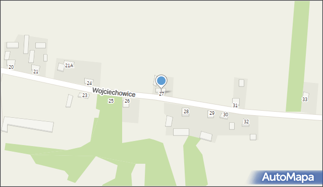 Wojciechowice, Wojciechowice, 27, mapa Wojciechowice