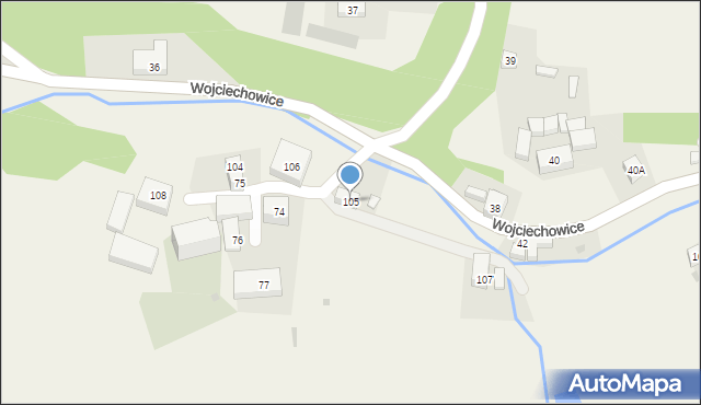 Wojciechowice, Wojciechowice, 105, mapa Wojciechowice