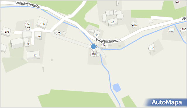 Wojciechowice, Wojciechowice, 107, mapa Wojciechowice