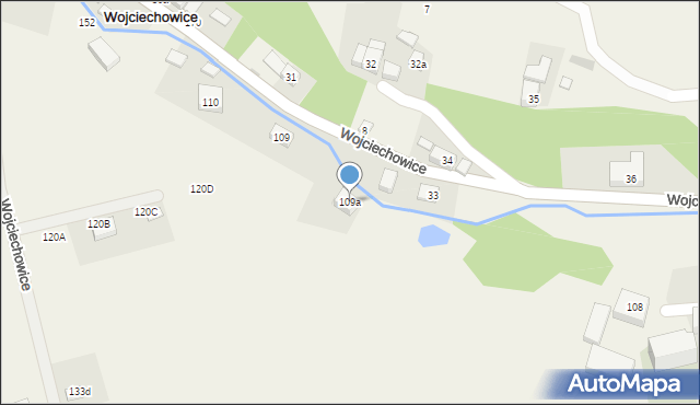 Wojciechowice, Wojciechowice, 109a, mapa Wojciechowice