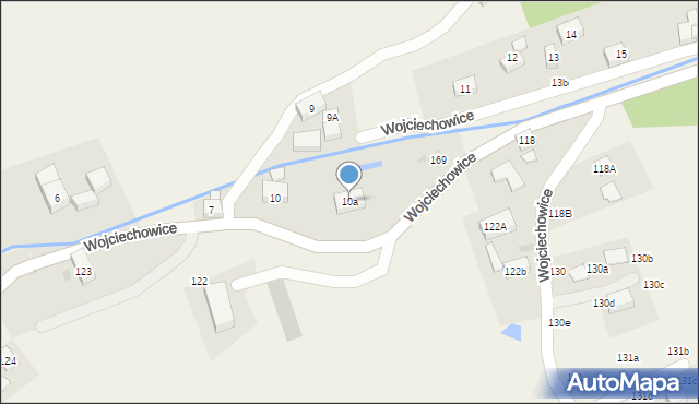 Wojciechowice, Wojciechowice, 10a, mapa Wojciechowice