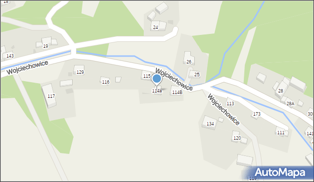 Wojciechowice, Wojciechowice, 114a, mapa Wojciechowice