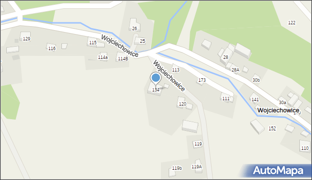 Wojciechowice, Wojciechowice, 134, mapa Wojciechowice