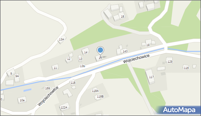 Wojciechowice, Wojciechowice, 15, mapa Wojciechowice