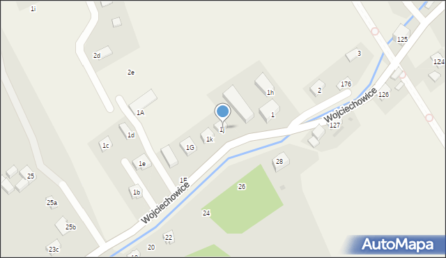Wojciechowice, Wojciechowice, 1j, mapa Wojciechowice
