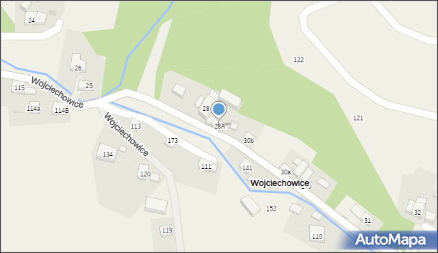 Wojciechowice, Wojciechowice, 28A, mapa Wojciechowice