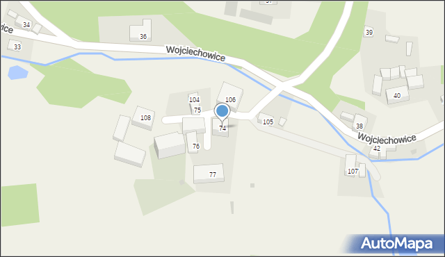 Wojciechowice, Wojciechowice, 74, mapa Wojciechowice