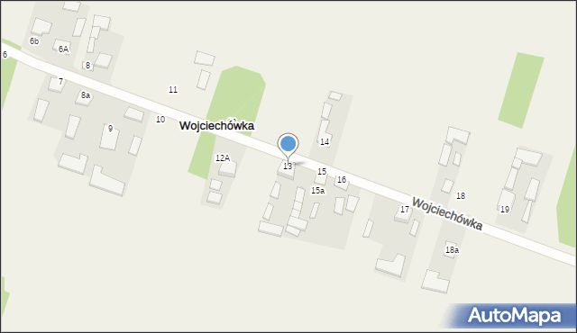 Wojciechówka, Wojciechówka, 13, mapa Wojciechówka