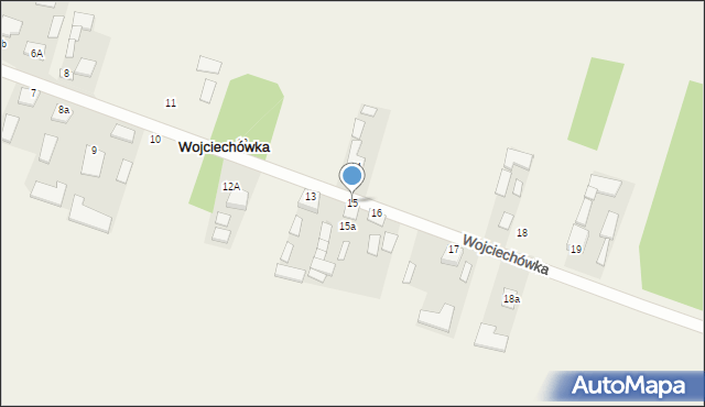 Wojciechówka, Wojciechówka, 15, mapa Wojciechówka